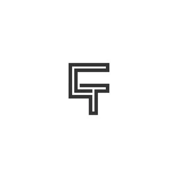 Initial letter TC logo or CT logo vector design template Stock Illustration