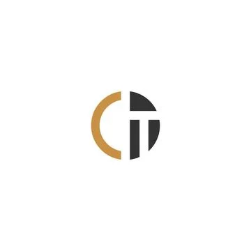 Initial letter TC logo or CT logo vector design template Stock Illustration