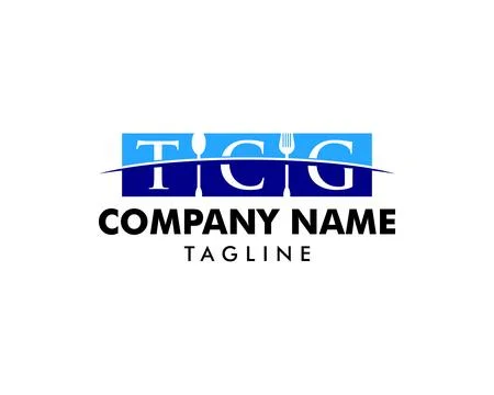 Initial letter TCG with spoon and fork logo template vector icon illustrati.. Stock Illustration