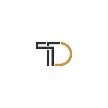 Initial letter TD logo or DT logo vector design template Stock Illustration
