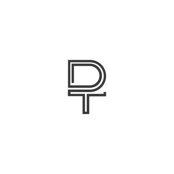 Initial letter TD logo or DT logo vector design template Illustrazione stock