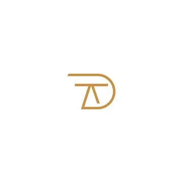 Initial letter TD logo or DT logo vector design template Stock-Illustration