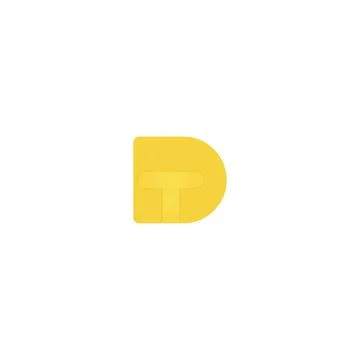 Initial letter TD logo or DT logo vector design template Stock Illustration