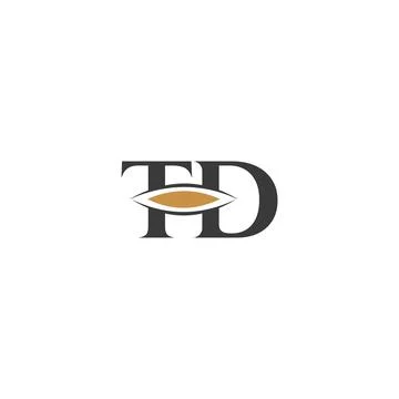 Initial letter TD logo or DT logo vector design template Stock Illustration
