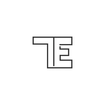 Initial letter TE logo or ET logo vector design template Stock Illustration