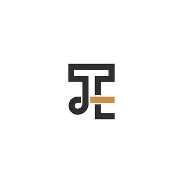 Initial letter TE logo or ET logo vector design template Stock Illustration