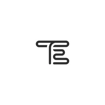 Initial letter TE logo or ET logo vector design template Illustrazione stock