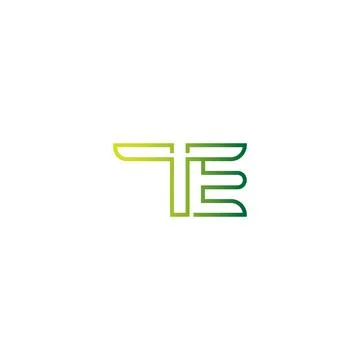 Initial letter TE logo or ET logo vector design template Illustrazione stock