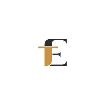 Initial letter TE logo or ET logo vector design template Stock Illustration