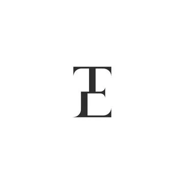 Initial letter TE logo or ET logo vector design template Stock Illustration