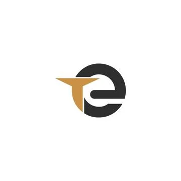 Initial letter TE logo or ET logo vector design template Stock Illustration