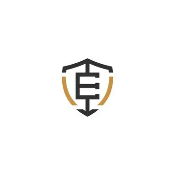 Initial letter TE logo or ET logo vector design template Stock Illustration