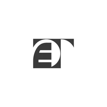 Initial letter TE logo or ET logo vector design template Stock Illustration