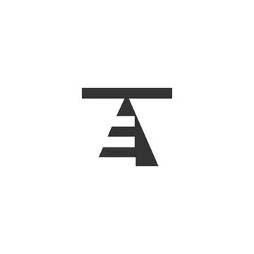 Initial letter TE logo or ET logo vector design template Stock Illustration