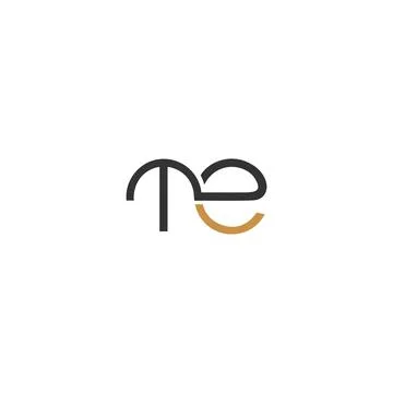 Initial letter TE logo or ET logo vector design template Stock Illustration