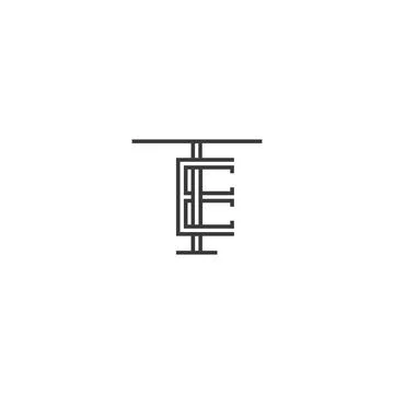 Initial letter TE logo or ET logo vector design template Stock Illustration