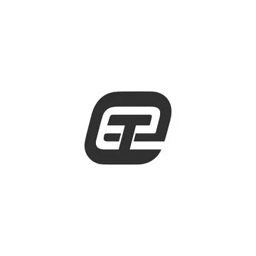 Initial letter TE logo or ET logo vector design template Illustrazione stock