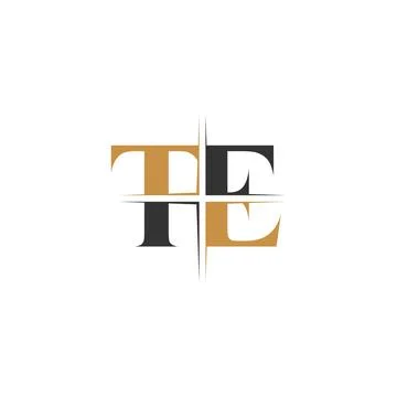 Initial letter TE logo or ET logo vector design template Stock Illustration