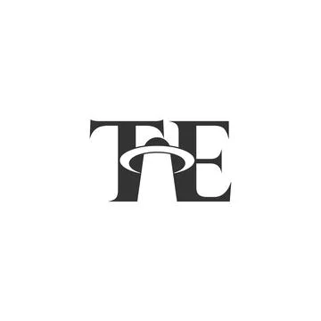 Initial letter TE logo or ET logo vector design template Stock Illustration