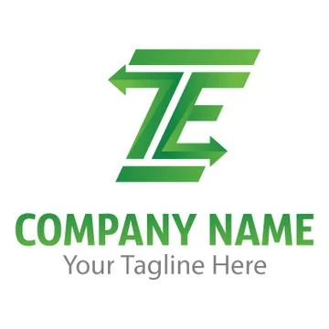 Initial Letter TE Logo  Stock Vector Stock Illustration