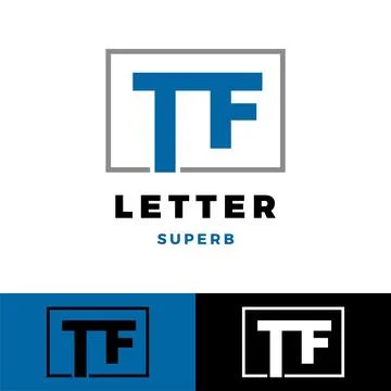 Initial letter tf icon logo design template Stock Illustration