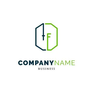 Initial Letter TF Icon Logo Design Template Stock Illustration