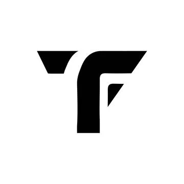 Initial letter TF logo or FT logo vector design template Illustrazione stock