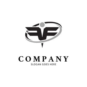 Initial Letter TF Logo Template Design Stock Illustration