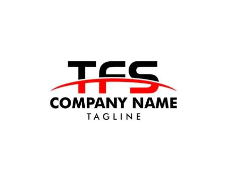 Initial Letter TFS Swoosh Logo Template Design Stock Illustration