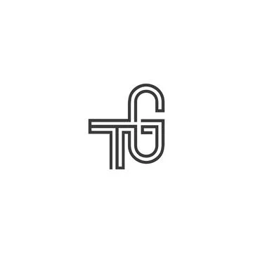 Initial letter TG logo or GT logo vector design template Stock Illustration