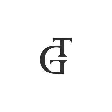 Initial letter TG logo or GT logo vector design template Stock Illustration