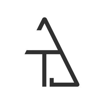 Initial letter TJ logo or JT logo vector design template Stock Illustration