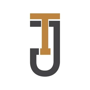 Initial letter TJ logo or JT logo vector design template Stock Illustration