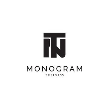 Initial letter TN monogram logo design inspiration Stock Illustration