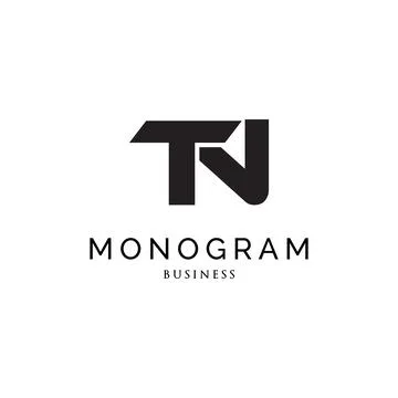 Initial letter TN monogram logo design inspiration Stock Illustration