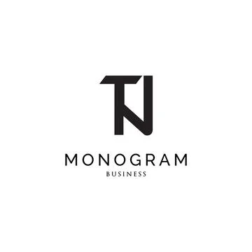 Initial letter TN monogram logo design inspiration Stock Illustration