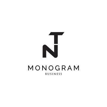 Initial letter TN monogram logo design inspiration Stock Illustration
