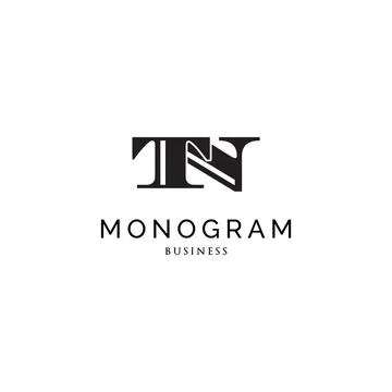Initial letter TN monogram logo design inspiration Stock Illustration