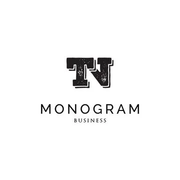 Initial letter TN monogram logo design inspiration Stock Illustration