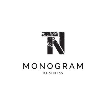 Initial letter TN monogram logo design inspiration Stock Illustration