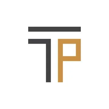 Initial letter TP logo or PT logo vector design template Stock Illustration