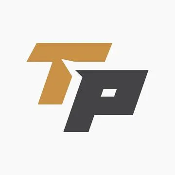 Initial letter TP logo or PT logo vector design template Illustrazione stock