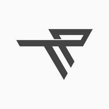 Initial letter TP logo or PT logo vector design template Stock Illustration