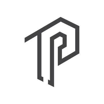 Initial letter TP logo or PT logo vector design template Stock Illustration