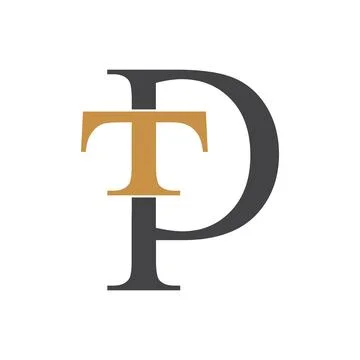 Initial letter TP logo or PT logo vector design template Stock Illustration