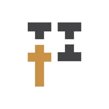 Initial letter TP logo or PT logo vector design template Stock Illustration