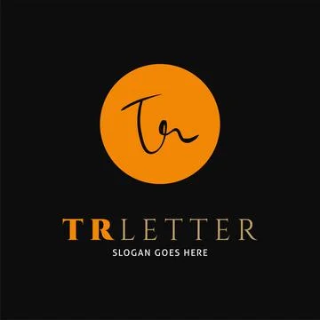 Initial Letter TR Signature Icon Vector Logo Template Illustration Design Stock Illustration