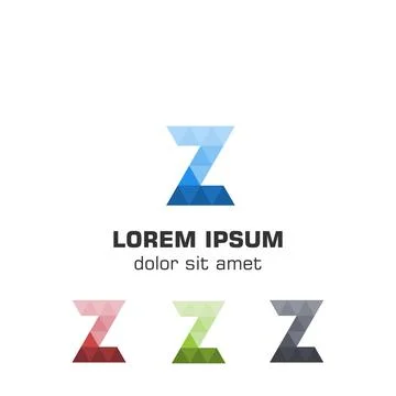 Initial letter triangle logotype. Vector logo template Illustrazione stock