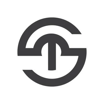 Initial letter TS logo or ST logo vector design template Stock Illustration