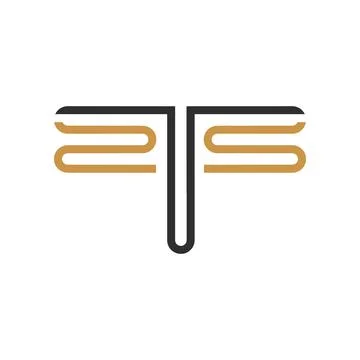 Initial letter TS logo or ST logo vector design template Stock Illustration